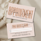 Modern script typography professional reminder afsprakenkaartje