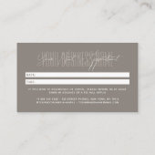 Modern script typography professional reminder afsprakenkaartje (Achterkant)