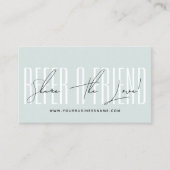 Modern script typography share the love aanbevelingskaartje (Voorkant)