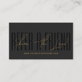 Modern script typography share the love aanbevelingskaartje (Voorkant)