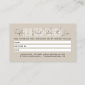 Modern script typography share the love aanbevelingskaartje (Achterkant)