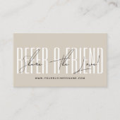 Modern script typography share the love aanbevelingskaartje (Voorkant)