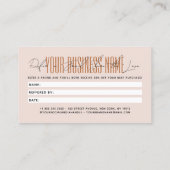 Modern script typography share the love aanbevelingskaartje (Achterkant)