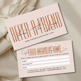 Modern script typography share the love aanbevelingskaartje