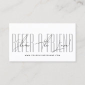 Modern script typography share the love aanbevelingskaartje (Voorkant)