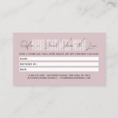 Modern script typography share the love aanbevelingskaartje (Achterkant)