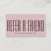 Modern script typography share the love aanbevelingskaartje (Voorkant)