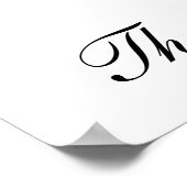 Modern Script Typography Thankful Thanksgiving Poster (Hoek)