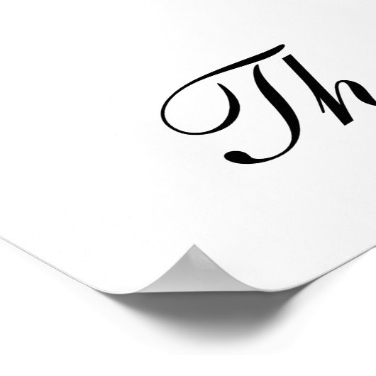 Modern Script Typography Thankful Thanksgiving Poster (Hoek)