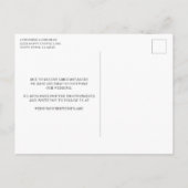 Modern Script Uitgestelde bruiloft Wijzig de datum Briefkaart (Achterkant)