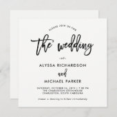 Modern script | Uitnodiging tot weddenschappen (Voorkant / Achterkant)