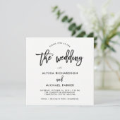 Modern script | Uitnodiging tot weddenschappen (Staand voorkant)