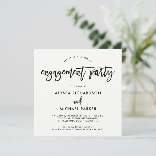 Modern script | Uitnodiging van de indienende part (Staand voorkant)