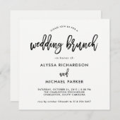 Modern script | Uitnodiging voor bruiloft Brunch (Voorkant / Achterkant)
