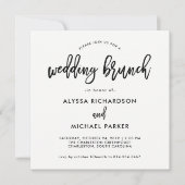 Modern script | Uitnodiging voor bruiloft Brunch (Voorkant)