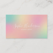 Modern Script Unicorn Gradiënt Mix 2 Visitekaartje (Voorkant)