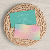 Modern Script Unicorn Gradiënt Mix 2 Visitekaartje