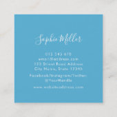 Modern Script Unicorn Gradiënt Mix 3 Vierkante Visitekaartje (Achterkant)