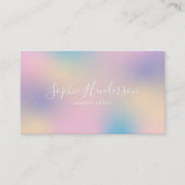 Modern Script Unicorn Gradiënt Mix 3 Visitekaartje (Voorkant)