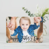 Modern script | Vaderdag-fotokaart Kaart (Staand voorkant)