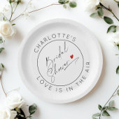 Modern script Valentijnsdag Vrijgezellenfeest Papieren Bordje