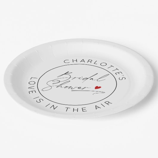 Modern script Valentijnsdag Vrijgezellenfeest Papieren Bordje (Gekanteld)