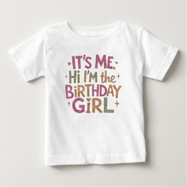Modern Script Verjaardag Meisje Baby