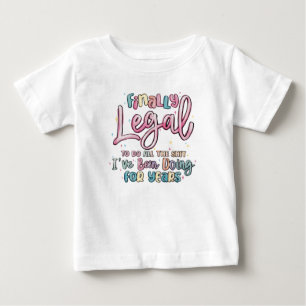 Modern Script Verjaardag Meisje Baby