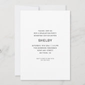 Modern Script Vertical Photo Afstuderen Kaart (Achterkant)