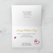 Modern Script Vier blauwe foto's Moederdag Kaart (Binnen)