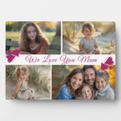 Modern Script Vier foto's Moederdag Fotoplaat (voorkant)