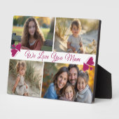 Modern Script Vier foto's Moederdag Fotoplaat (Zijkant)