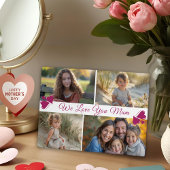 Modern Script Vier foto's Moederdag Fotoplaat