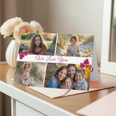 Modern Script Vier foto's Moederdag Kaart