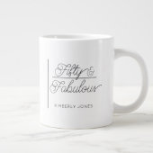 Modern Script Vijftig en Fantastisch 50ste Verjaar Grote Koffiekop (Rechts)