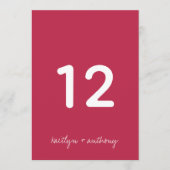 Modern Script Viva Magenta minimalistisch huwelijk Kaart (Voorkant)