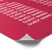 Modern Script Viva Magenta minimalistisch huwelijk Poster (Hoek)