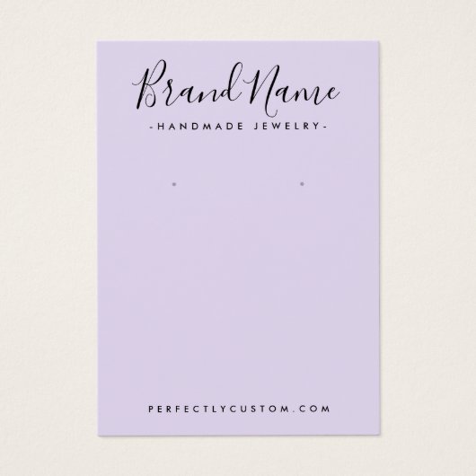 Modern script voegt logo paarse oorring display ca visitekaartje (Voorkant)