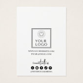 Modern script voegt Logo White Earning Display Kaa Visitekaartje (Achterkant)