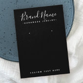 Modern script voegt logo zwarte oormeringskaart to visitekaartje