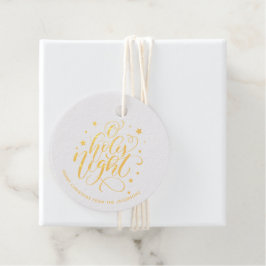 Modern script voor Heilige Dacht Kerstmis Bedankjes Labels