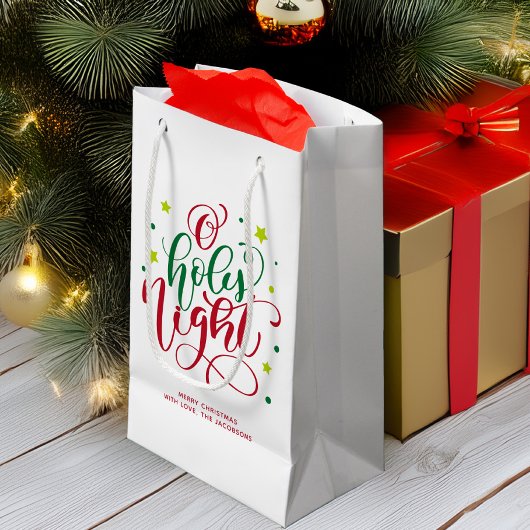 Modern script voor Heilige Dacht Kerstmis Klein Cadeauzakje