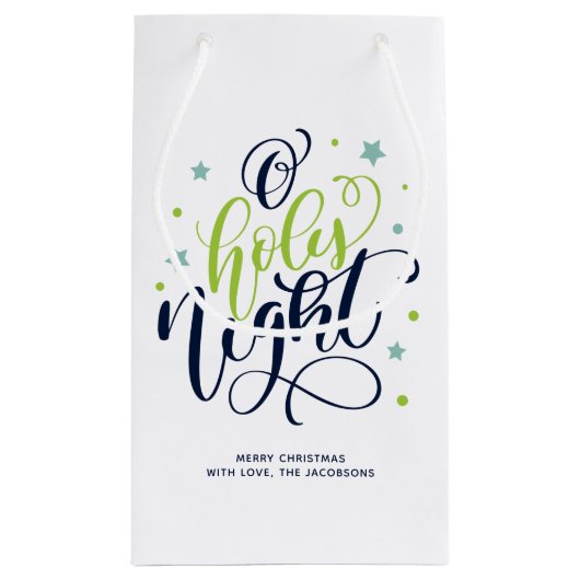 Modern script voor Heilige Dacht Kerstmis Klein Cadeauzakje (Achterkant)