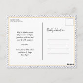 Modern script voor Silver Good Tiding of Comfort J Briefkaart (Achterkant)
