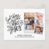 Modern script voor Silver Good Tiding of Comfort J Briefkaart (Voorkant)