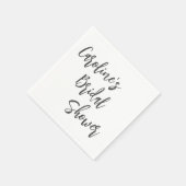 Modern Script Vrijgezellenfeest Aangepast wit Servet (Hoek)