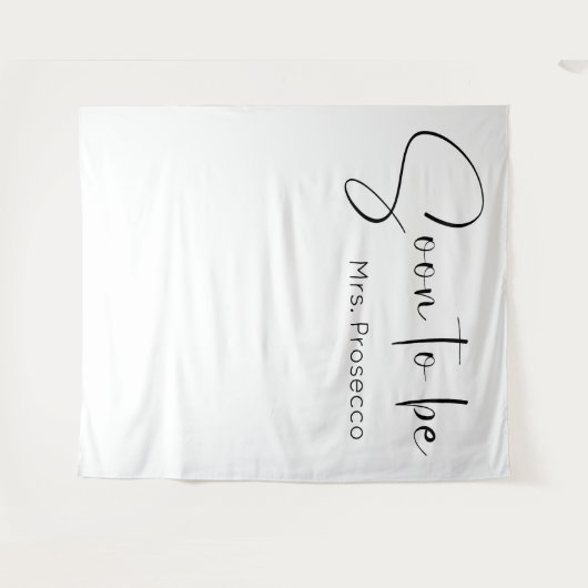 Modern Script Vrijgezellenfeest Achtergrond Wandkleed (Voorkant (horizontaal))