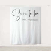 Modern Script Vrijgezellenfeest Achtergrond Wandkleed (Voorkant)