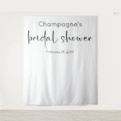 Modern Script Vrijgezellenfeest Achtergrond Wandkleed (Voorkant)