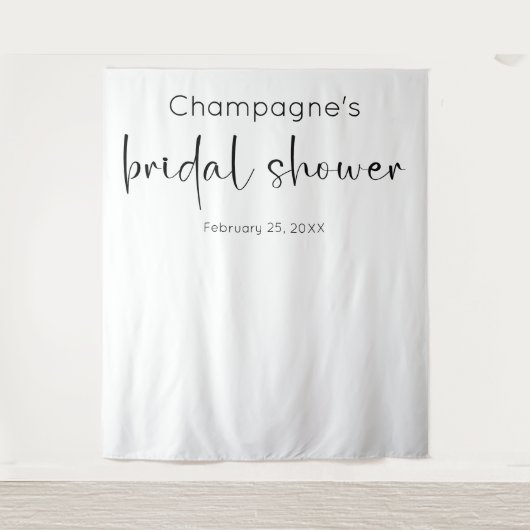 Modern Script Vrijgezellenfeest Achtergrond Wandkleed (Voorkant)